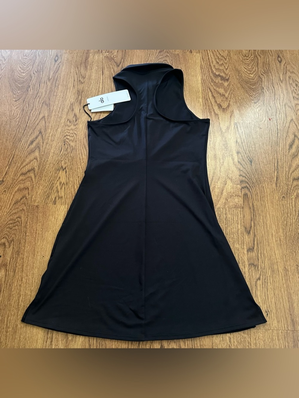 ALO Yoga Black Sleeveless Polo Mini Dress size small NWT Collar casual - Picture 6 of 7